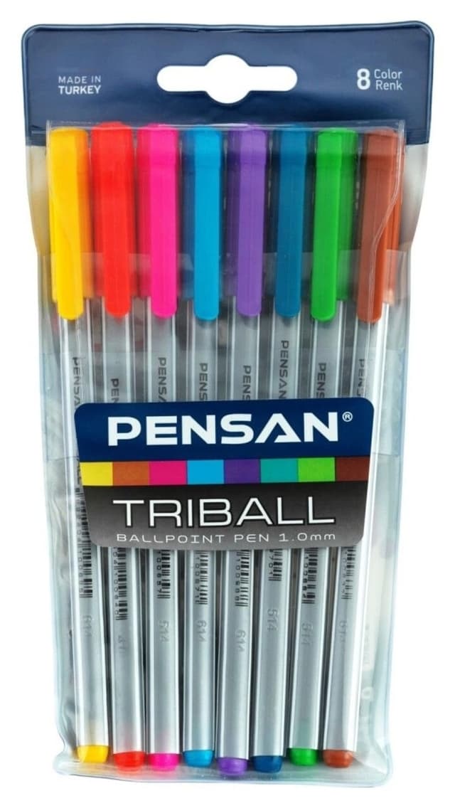 خودکار Pensan Triball نوک 1.0 بسته 8 عددی خودکار Pensan Triball نوک 1.0 بسته 8 عددی