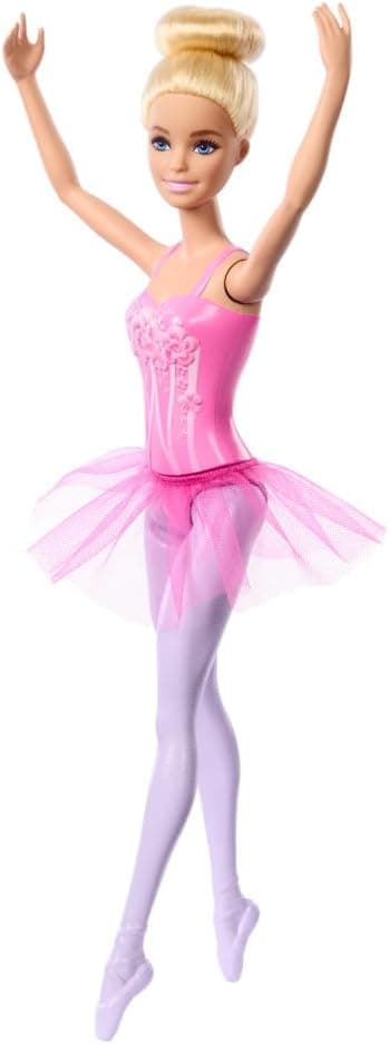 عروسک بالرین Barbie با موهای بلوند و دامن توتوی بنفش جداشدنی عروسک بالرین Barbie با موهای بلوند و دامن توتوی بنفش جداشدنی