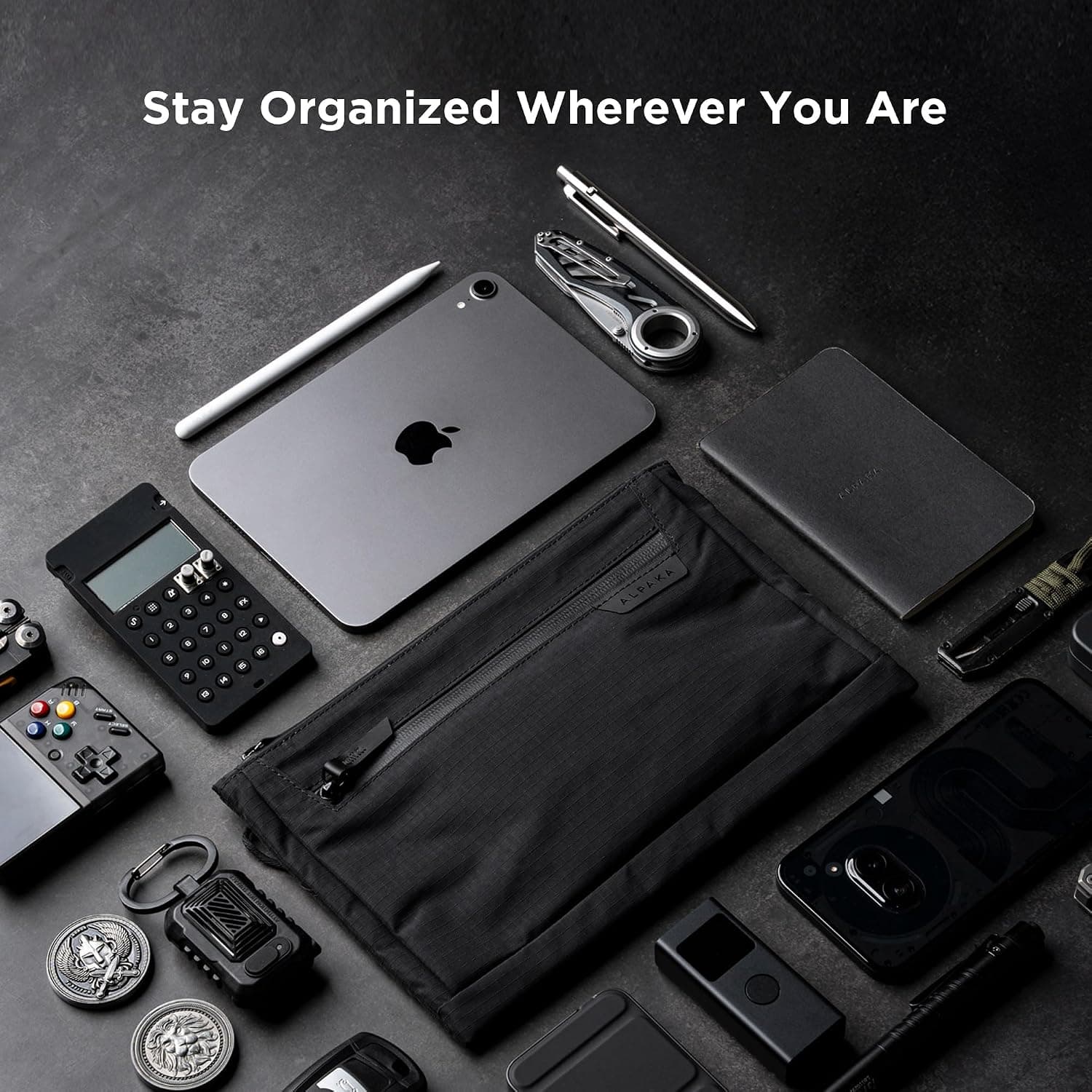 کیف دوشی مردانه ALPAKA مدل Zip Pouch Max V2 مشکی با کیف پول زیپدار کیف دوشی مردانه ALPAKA مدل Zip Pouch Max V2 مشکی با کیف پول زیپدار