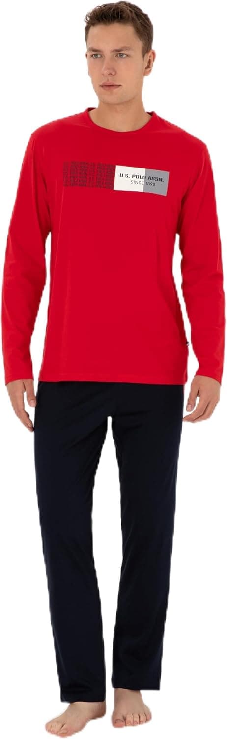 ست پیژامه مردانه U.S. POLO ASSN قرمز مدل 50318597-VR030 ست پیژامه مردانه U.S. POLO ASSN قرمز مدل 50318597-VR030