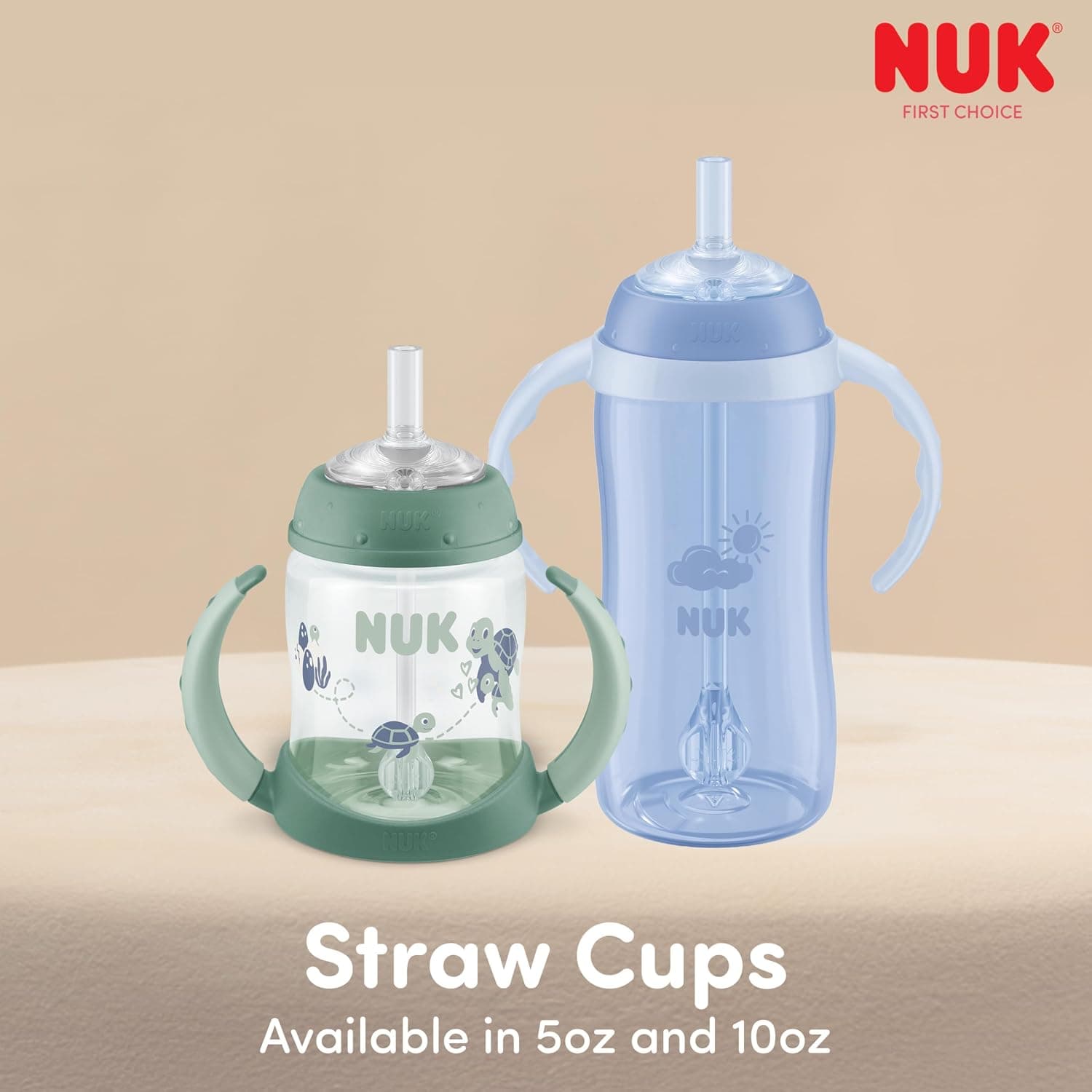 لیوان آموزشی NUK با نی نرم 10 oz 8 ماه به بالا لیوان آموزشی NUK با نی نرم 10 oz 8 ماه به بالا