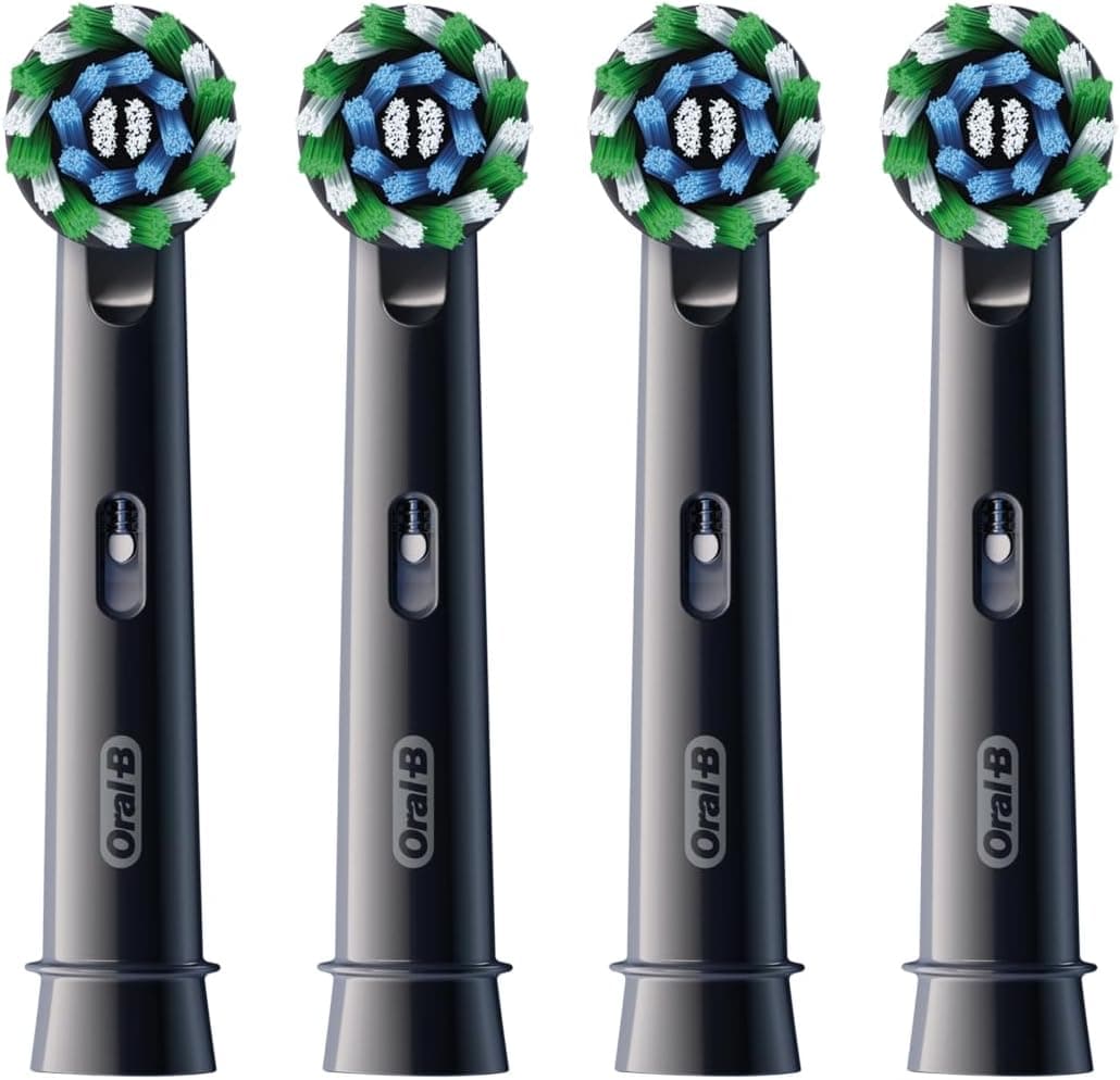 سری مسواک برقی Oral-B Pro Cross Action مشکی با الیاف ضربدری و زاویهدار، بسته 4 عددی سری مسواک برقی Oral-B Pro Cross Action مشکی با الیاف ضربدری و زاویهدار، بسته 4 عددی