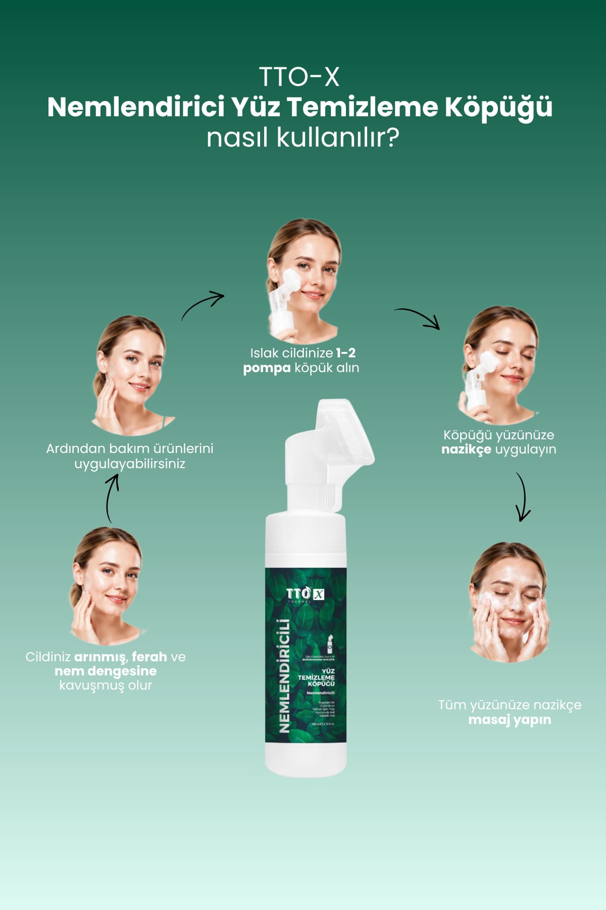 فوم شستوشوی صورت مناسب انواع پوست TTO مرطوبکننده حاوی اسید هیالورونیک 200 ml فوم شستوشوی صورت مناسب انواع پوست TTO مرطوبکننده حاوی اسید هیالورونیک 200 ml