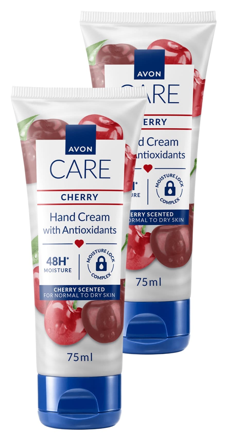 کرم دست Avon Care با رایحه گیلاس 75ml بسته دوتایی کرم دست Avon Care با رایحه گیلاس 75ml بسته دوتایی