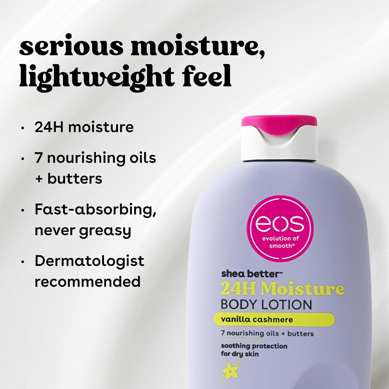 لوسیون بدن eos Shea Better Body وانیل کشمیر آبرسانی ۲۴ ساعته 16 fl oz لوسیون بدن eos Shea Better Body وانیل کشمیر آبرسانی ۲۴ ساعته 16 fl oz