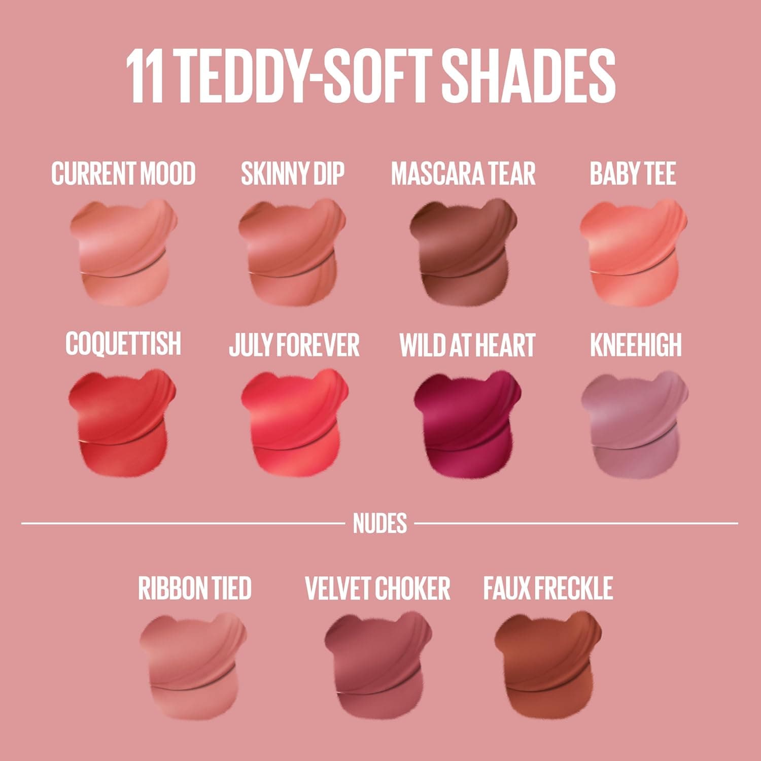 رژ لب MAYBELLINE New York Super Stay Teddy Tint رنگ 50 Wild at Heart رژ لب MAYBELLINE New York Super Stay Teddy Tint رنگ 50 Wild at Heart