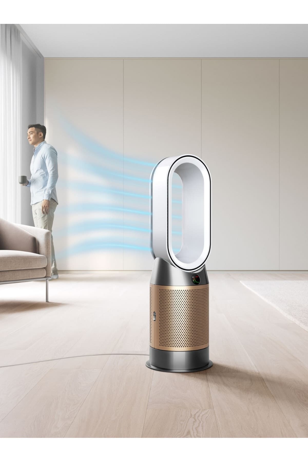 دستگاه تصفیه هوا DYSON Hot+Cool HP2 De-NOx سفید و طلایی دستگاه تصفیه هوا DYSON Hot+Cool HP2 De-NOx سفید و طلایی