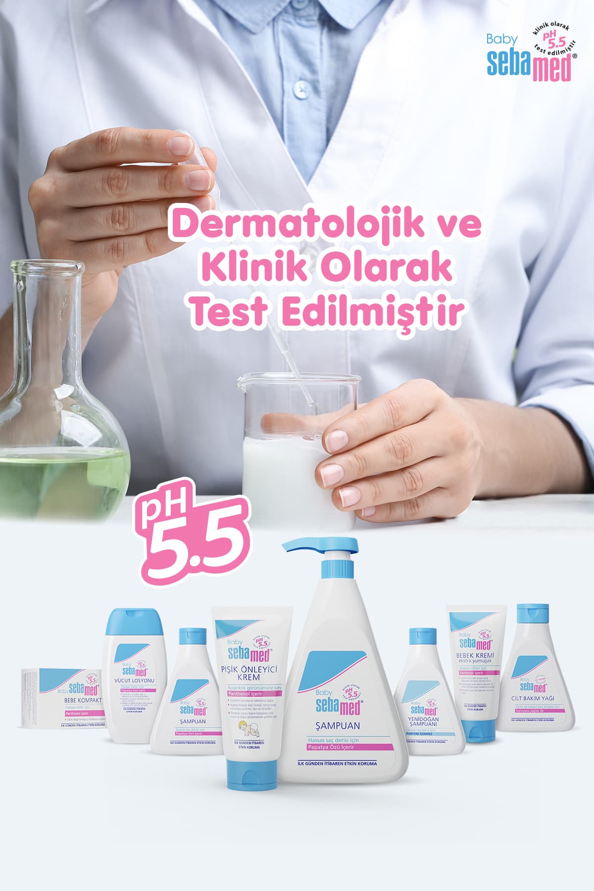 لوسیون بدن نوزاد Sebamed مرطوبکننده عمیق و تسکیندهنده پوست حساس 200 ml با pH 5.5 لوسیون بدن نوزاد Sebamed مرطوبکننده عمیق و تسکیندهنده پوست حساس 200 ml با pH 5.5