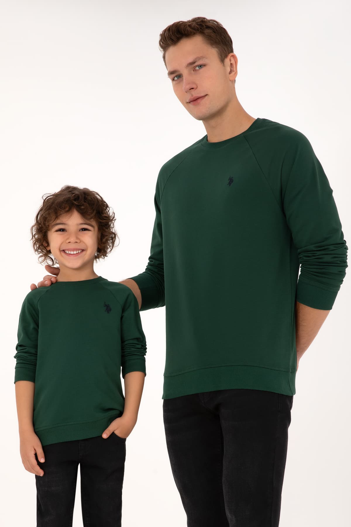 سویشرت مردانه یقه گرد فیت معمولی U.S. Polo Assn. سبز تیره نازک مدل 50313752-VR079 سویشرت مردانه یقه گرد فیت معمولی U.S. Polo Assn. سبز تیره نازک مدل 50313752-VR079