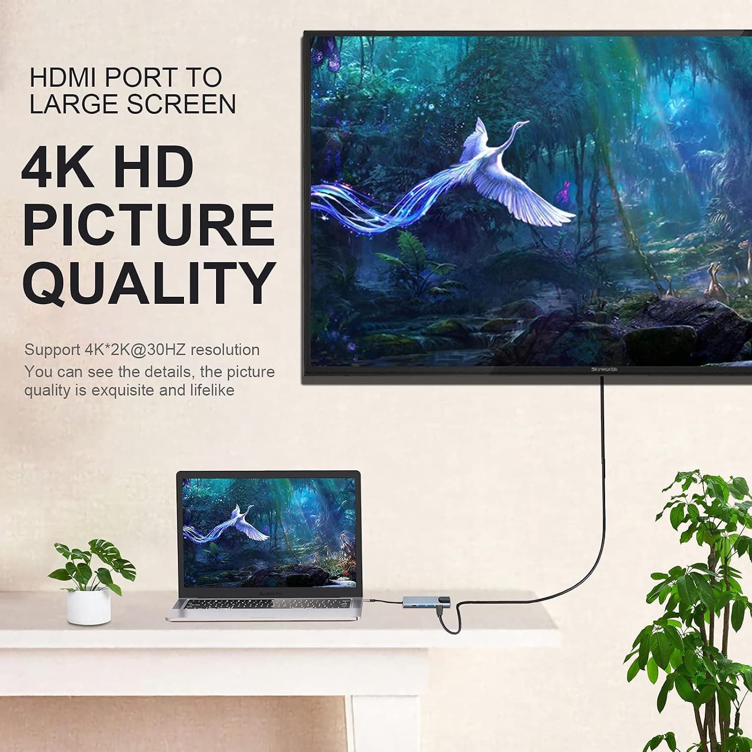 هاب USB C چندپورته SZPACMATE، 8in1 با HDMI 4K، Ethernet RJ45 و USB3.0، سازگار با دستگاههای USB C هاب USB C چندپورته SZPACMATE، 8in1 با HDMI 4K، Ethernet RJ45 و USB3.0، سازگار با دستگاههای USB C