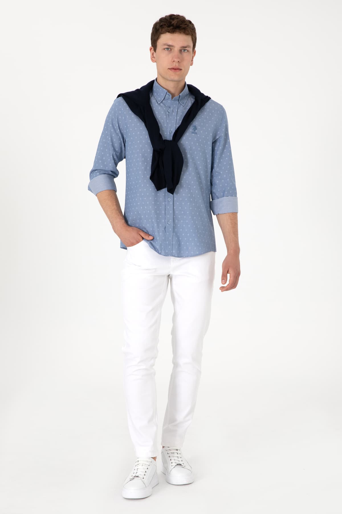 پیراهن مردانه U.S. Polo Assn. آبی آستین بلند مدل 50300515-VR036 پیراهن مردانه U.S. Polo Assn. آبی آستین بلند مدل 50300515-VR036