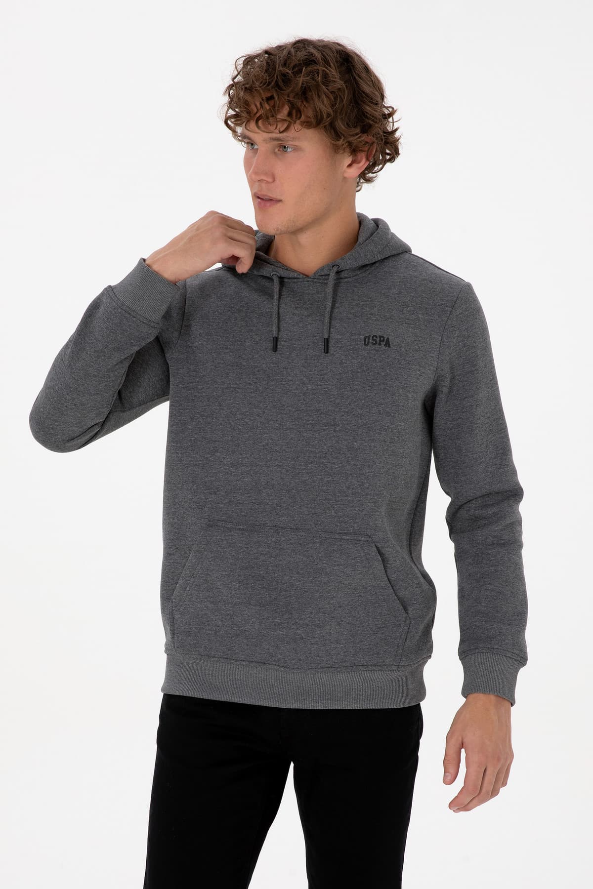 هودی مردانه U.S. Polo Assn. فیت معمولی شاردون آنتراسیت ملانژ مدل 50315582-VR081 هودی مردانه U.S. Polo Assn. فیت معمولی شاردون آنتراسیت ملانژ مدل 50315582-VR081
