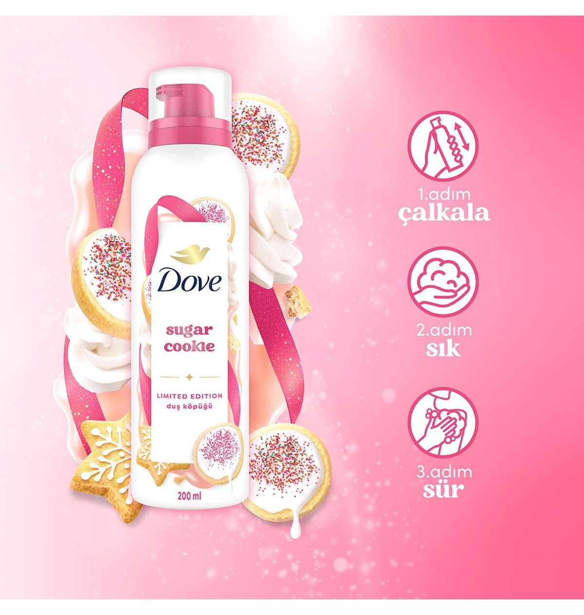 ژل دوش Dove با رایحه Sugar Cookie 450 ml ژل دوش Dove با رایحه Sugar Cookie 450 ml