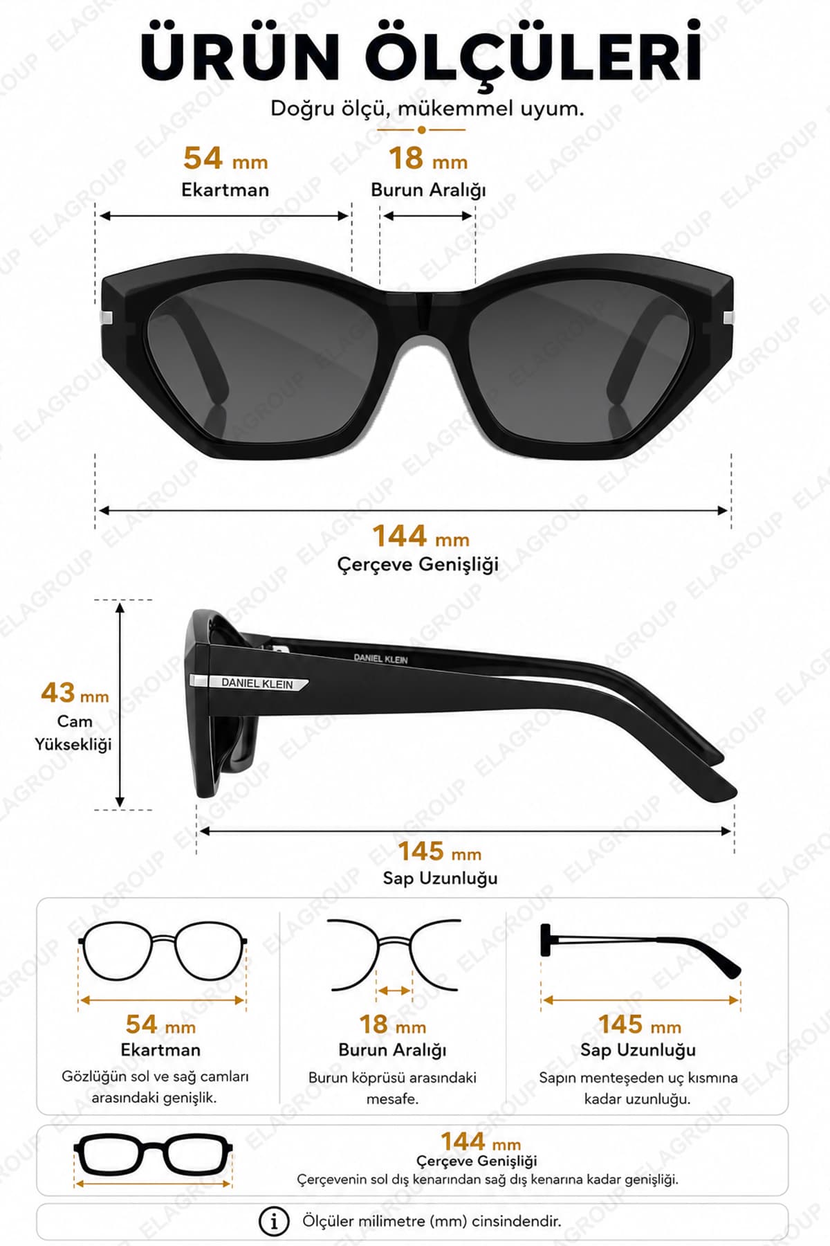 عینک آفتابی زنانه Daniel Klein فریم استات UV400 مشکی 54 مدل DKGG7367C1 عینک آفتابی زنانه Daniel Klein فریم استات UV400 مشکی 54 مدل DKGG7367C1