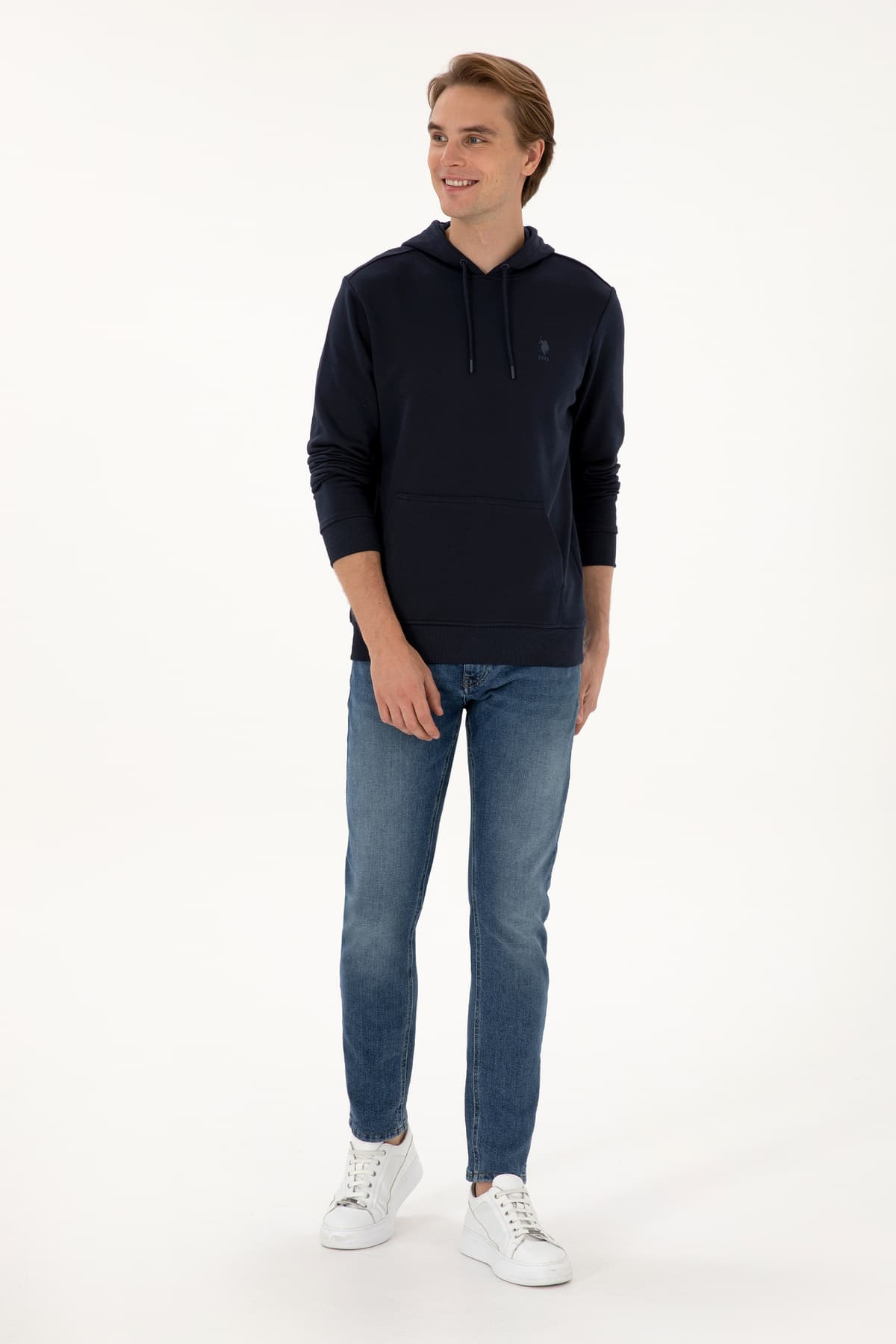 سویشرت مردانه U.S. Polo Assn. کلاهدار سرمهای فیت معمولی مدل 50313720-VR033 سویشرت مردانه U.S. Polo Assn. کلاهدار سرمهای فیت معمولی مدل 50313720-VR033