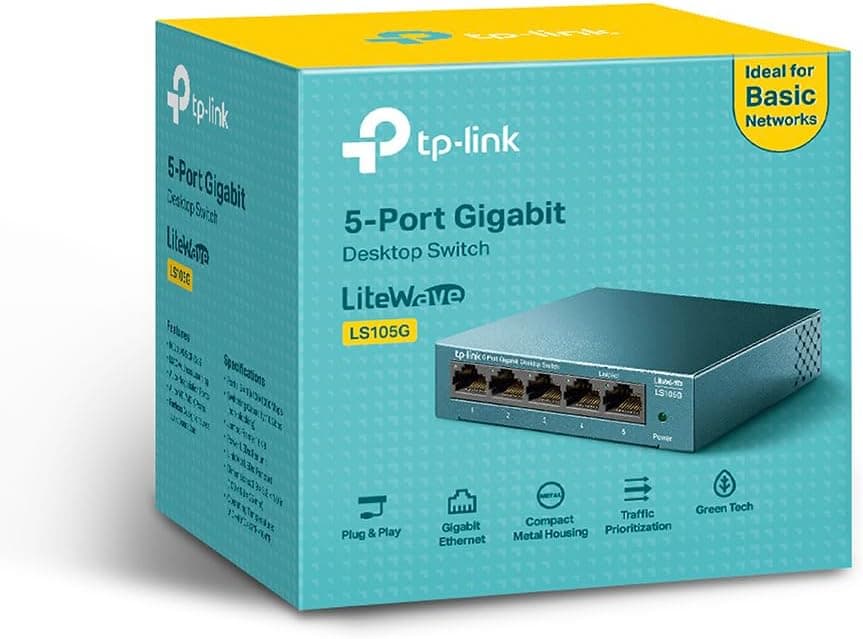 سوئیچ شبکه TP-Link پنجپورت گیگابیتی مدل LS105G سوئیچ شبکه TP-Link پنجپورت گیگابیتی مدل LS105G