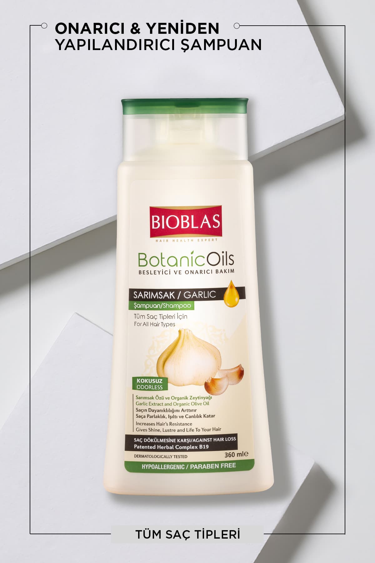 شامپو ضدریزش و تقویتکننده مو Bioblas Botanic Oils سیر 360 ml شامپو ضدریزش و تقویتکننده مو Bioblas Botanic Oils سیر 360 ml