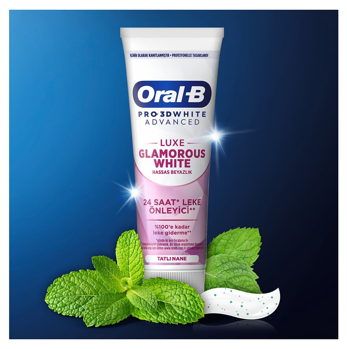 خمیر دندان Oral-B Pro 3D White Advanced Luxe Glamorous White 75 ml x 4 خمیر دندان Oral-B Pro 3D White Advanced Luxe Glamorous White 75 ml x 4