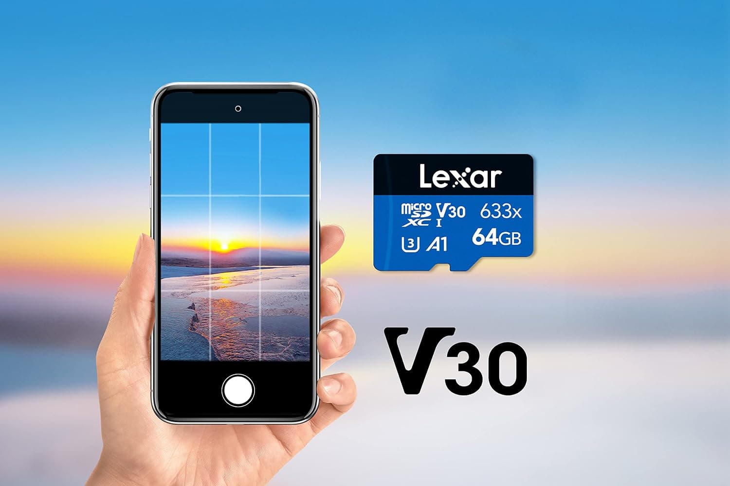 کارت حافظه microSDXC Lexar 633x 64GB UHS-I با سرعت خواندن تا 100MB/s، A1، Class 10، U3، V30 مدل LMS0633064G-BNNAA کارت حافظه microSDXC Lexar 633x 64GB UHS-I با سرعت خواندن تا 100MB/s، A1، Class 10، U3، V30 مدل LMS0633064G-BNNAA