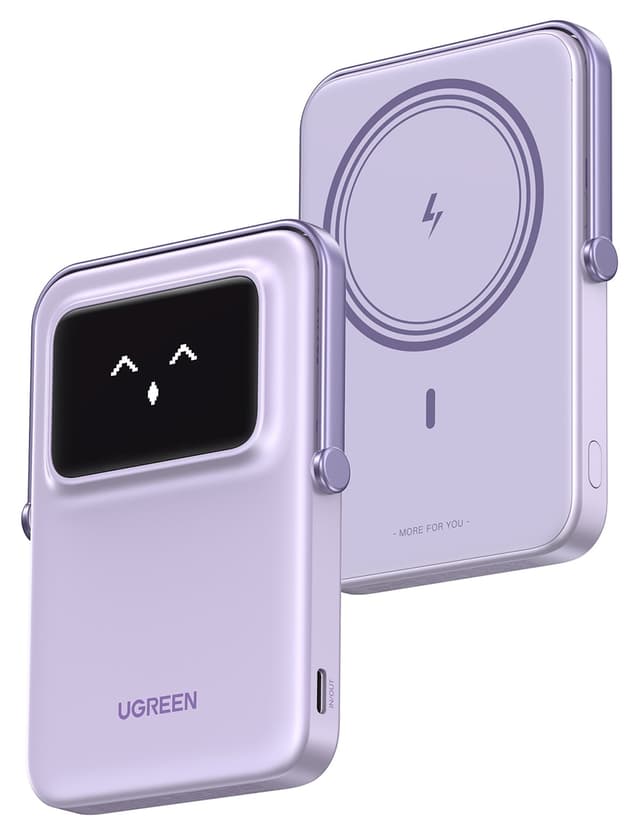 پاوربانک بیسیم Ugreen Uno MagSafe با شارژ سریع 20W، 5.000 mAh، بنفش مدل 35606 پاوربانک بیسیم Ugreen Uno MagSafe با شارژ سریع 20W، 5.000 mAh، بنفش مدل 35606