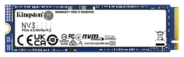 حافظه SSD Kingston NV3 مدل SNV3S/1000G ظرفیت 1TB سرعت 6000/4000MB/s M.2 2280 PCIe 4.0 NVMe حافظه SSD Kingston NV3 مدل SNV3S/1000G ظرفیت 1TB سرعت 6000/4000MB/s M.2 2280 PCIe 4.0 NVMe
