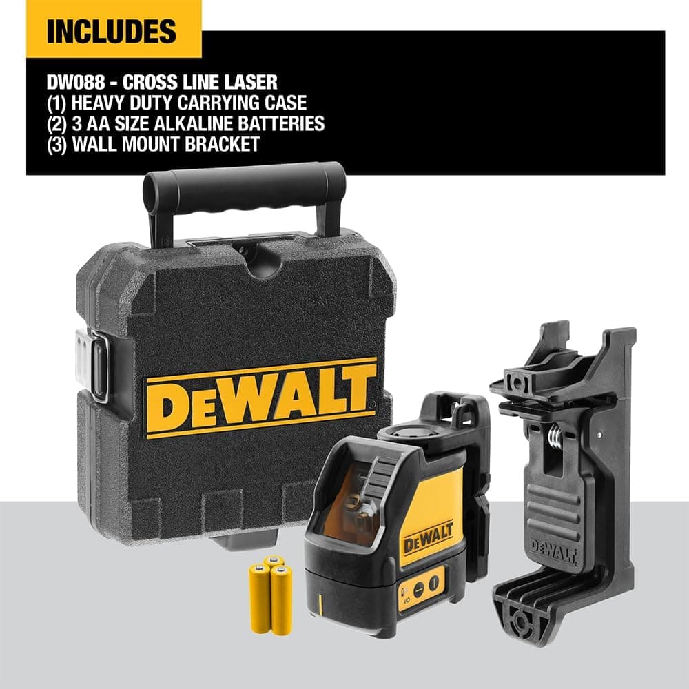 تراز لیزری DEWALT با خطوط عمودی و افقی مدل DW088CG-XJ تراز لیزری DEWALT با خطوط عمودی و افقی مدل DW088CG-XJ