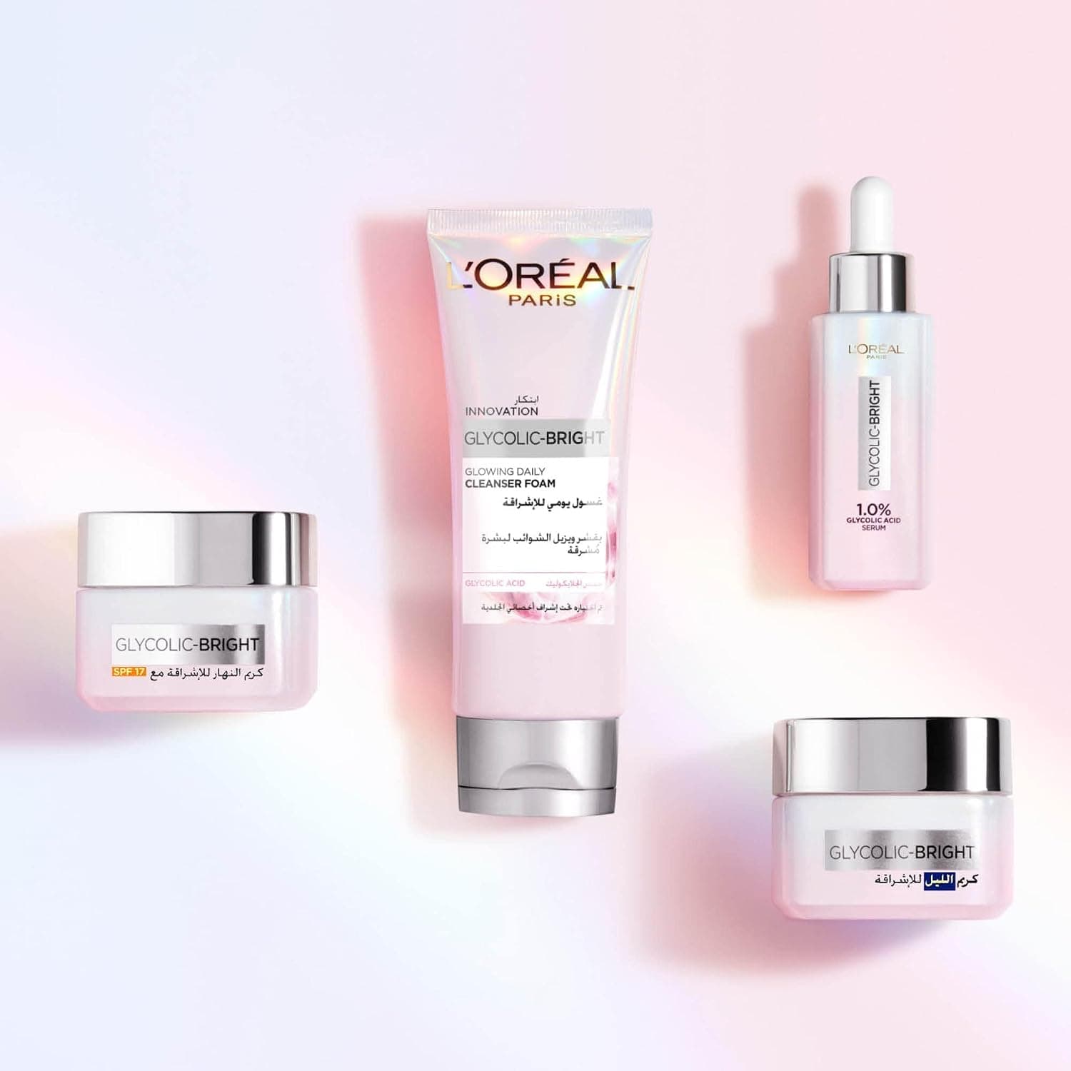 فوم شوینده صورت روزانه L’Oréal Paris Glycolic Bright درخشانکننده 100ML فوم شوینده صورت روزانه L’Oréal Paris Glycolic Bright درخشانکننده 100ML