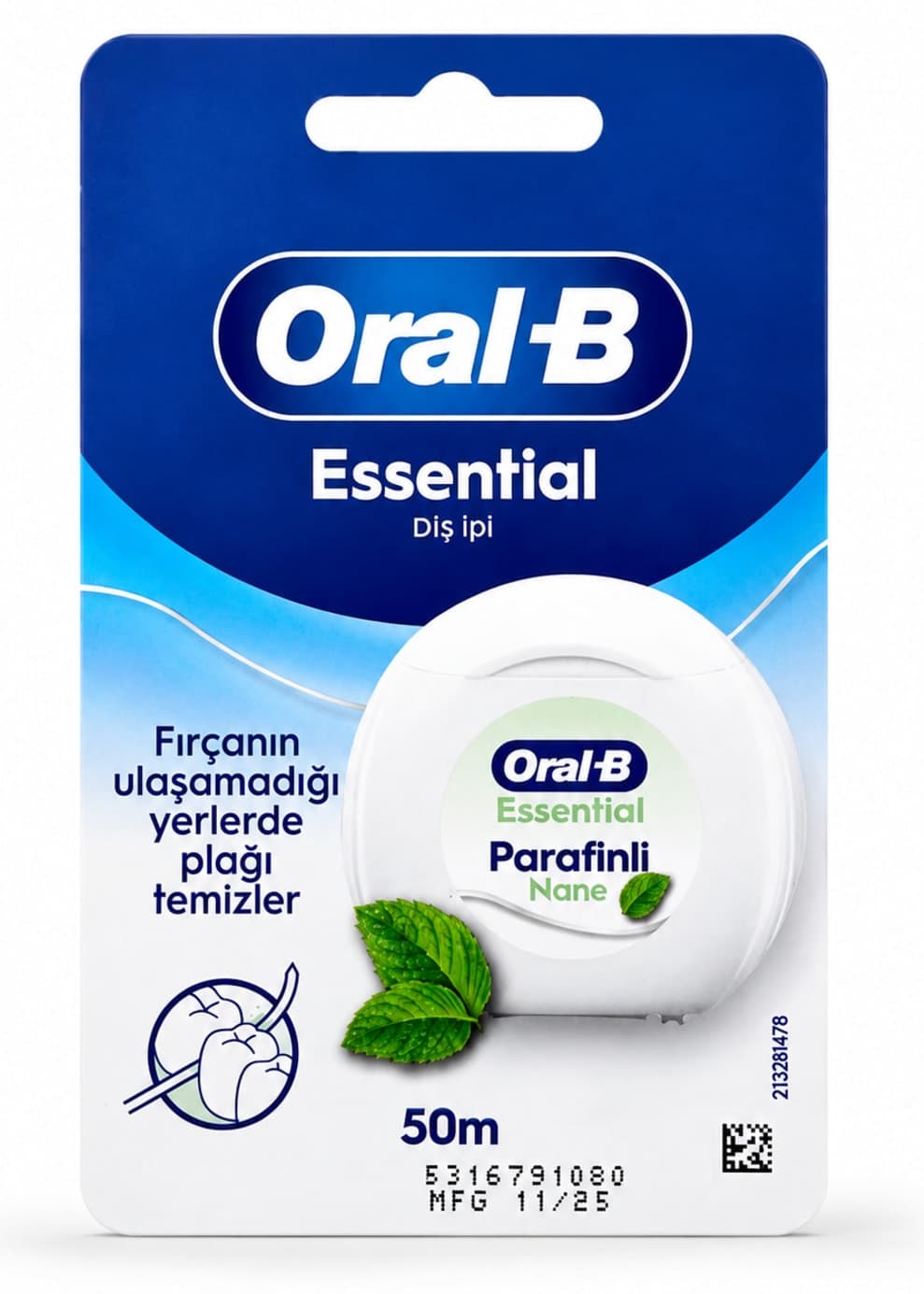 نخ دندان Oral-B پارافینی نعناعی 50 m Essential Floss نخ دندان Oral-B پارافینی نعناعی 50 m Essential Floss