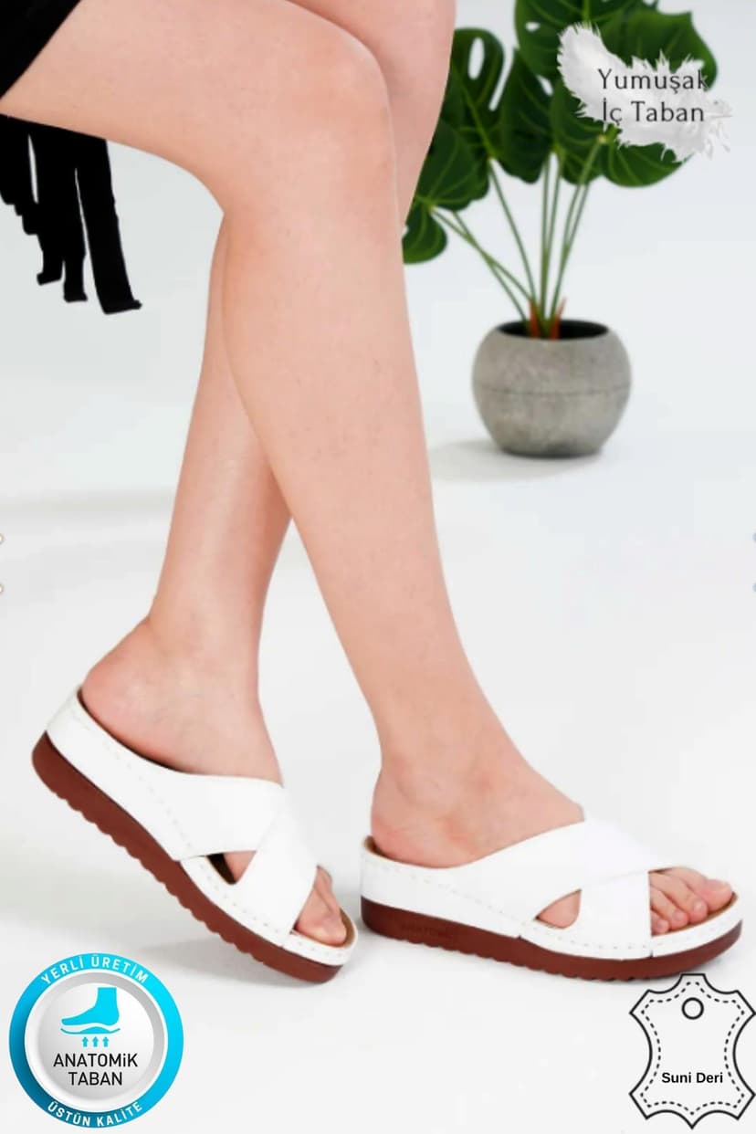 دمپایی زنانه neon shoes مدل Lina آناتومیک ارتوپدی پاشنهدار سفید دمپایی زنانه neon shoes مدل Lina آناتومیک ارتوپدی پاشنهدار سفید
