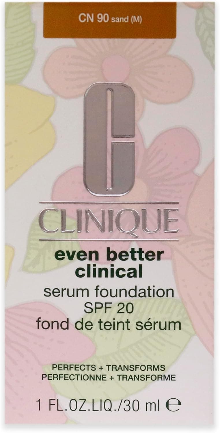 فاندیشن زنانه Clinique Even Better Clinical Serum Foundation SPF 20 شنی CN 90 1 oz فاندیشن زنانه Clinique Even Better Clinical Serum Foundation SPF 20 شنی CN 90 1 oz