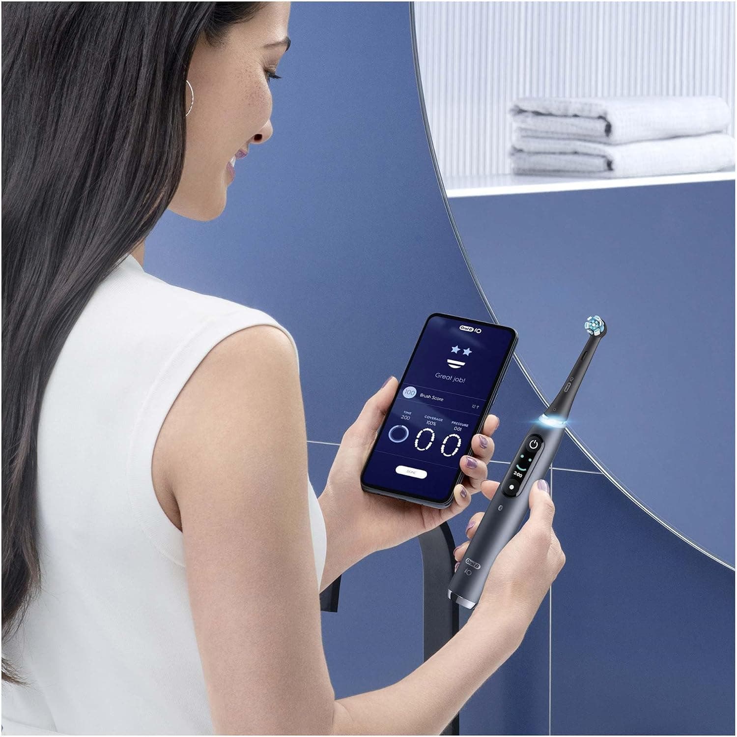 مسواک برقی شارژی Oral-B ست 2 عددی سیاه/صورتی مدل iO 9 مسواک برقی شارژی Oral-B ست 2 عددی سیاه/صورتی مدل iO 9