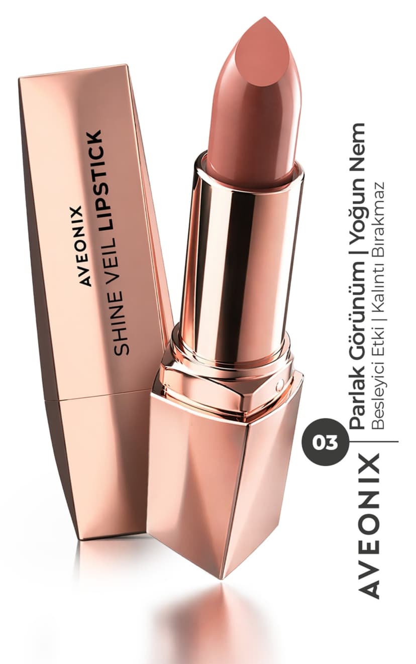رژ لب AVEONIX Shine Veil مدل 03 براق آبرسان حجمدهنده رژ لب AVEONIX Shine Veil مدل 03 براق آبرسان حجمدهنده