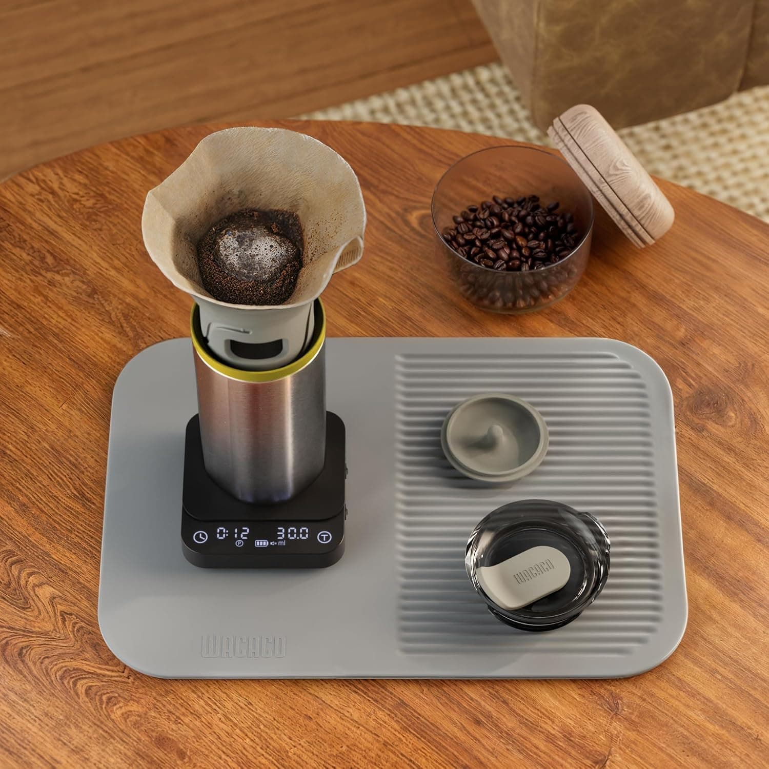 ترازوی قهوه WACACO تایمردار سهحالته شارژی مشکی مدل Exagram Pro ترازوی قهوه WACACO تایمردار سهحالته شارژی مشکی مدل Exagram Pro