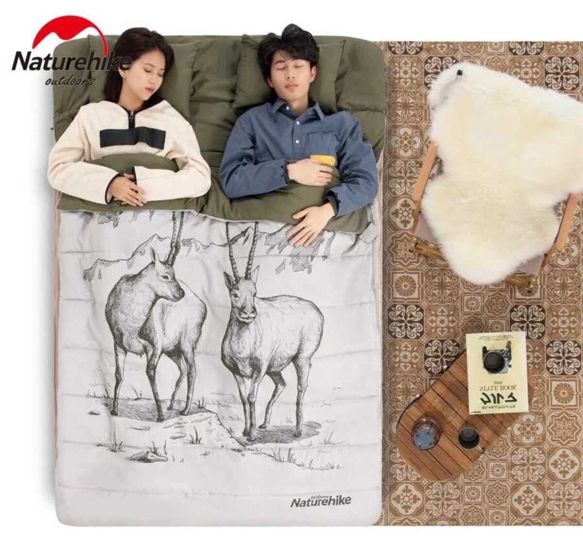 کیسه خواب Naturehike پاکتی دو نفره پنبهای بالشتکدار مناسب چادر آنتیلوپ تبتی کیسه خواب Naturehike پاکتی دو نفره پنبهای بالشتکدار مناسب چادر آنتیلوپ تبتی