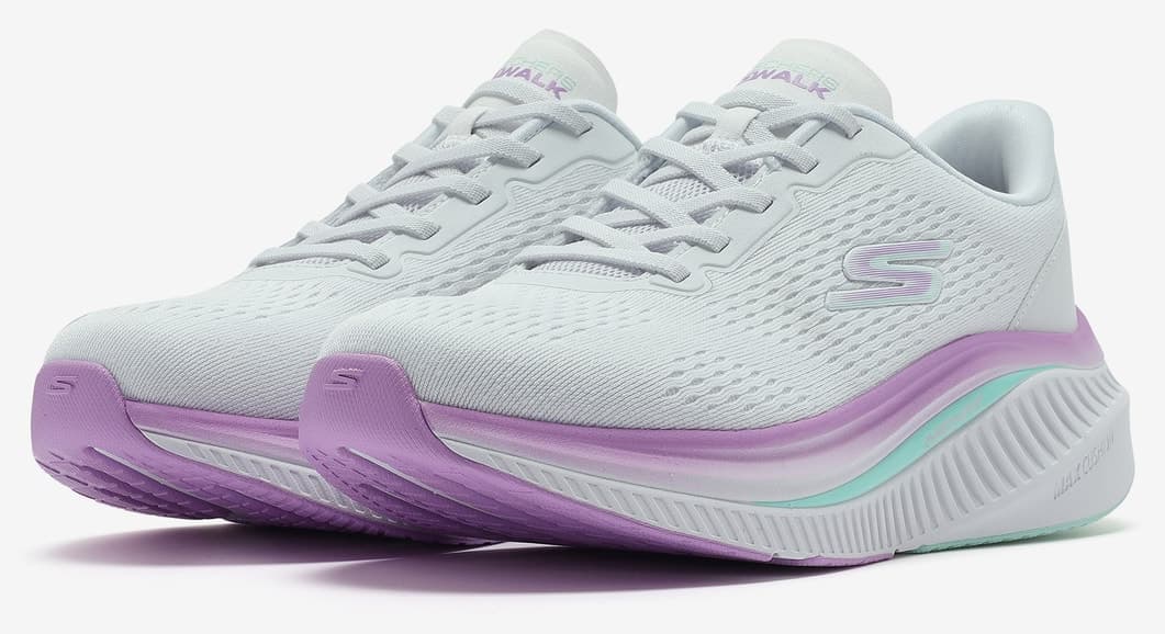 کفش پیادهروی زنانه Skechers سفید GO WALK MAX CUSHIONING ARCH FIT-ROSLYN مدل 125581 WMLT کفش پیادهروی زنانه Skechers سفید GO WALK MAX CUSHIONING ARCH FIT-ROSLYN مدل 125581 WMLT