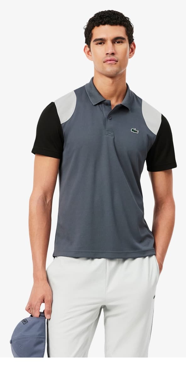 پولو مردانه Lacoste SPORT فیت معمولی رنگبلوک خاکستری پولو مردانه Lacoste SPORT فیت معمولی رنگبلوک خاکستری