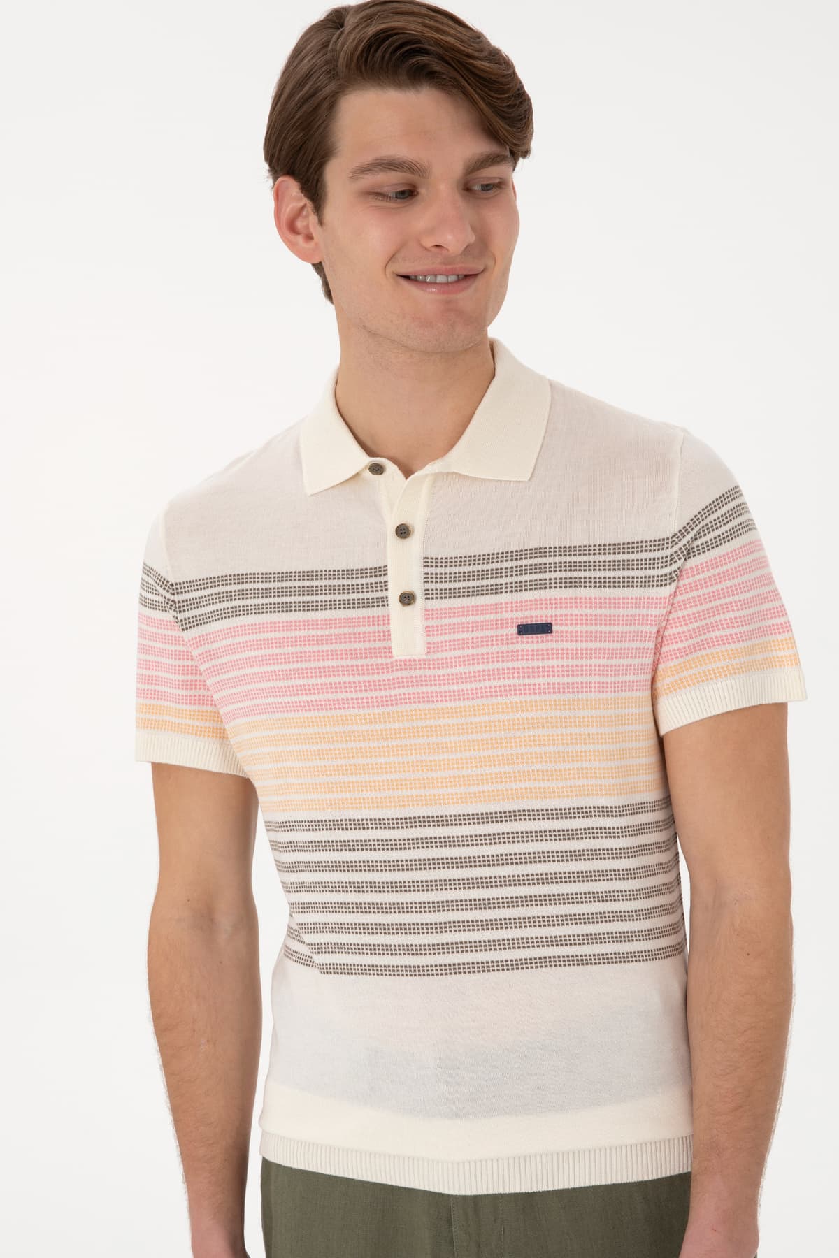 تیشرت مردانه U.S. Polo Assn. اسلیم فیت یقه پولو قهوهای خاکستری مدل 50299410-VR052 تیشرت مردانه U.S. Polo Assn. اسلیم فیت یقه پولو قهوهای خاکستری مدل 50299410-VR052