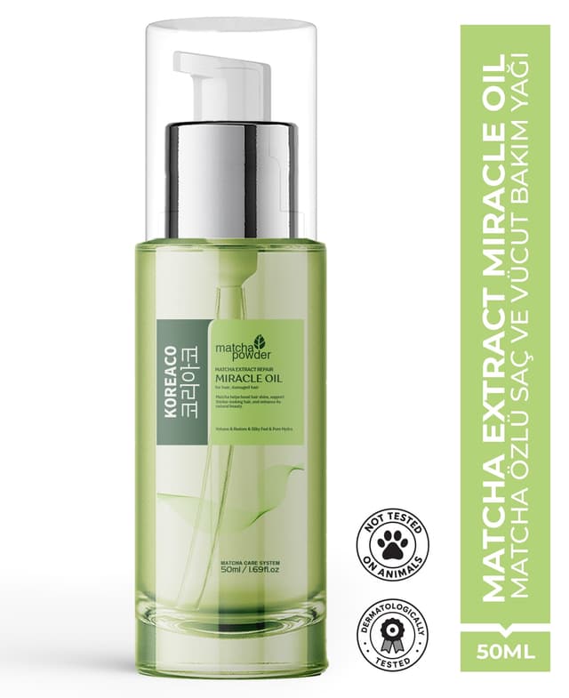 روغن مو و بدن KOREACO حجمدهنده و ابریشمی Matcha Mucize 50 ml روغن مو و بدن KOREACO حجمدهنده و ابریشمی Matcha Mucize 50 ml