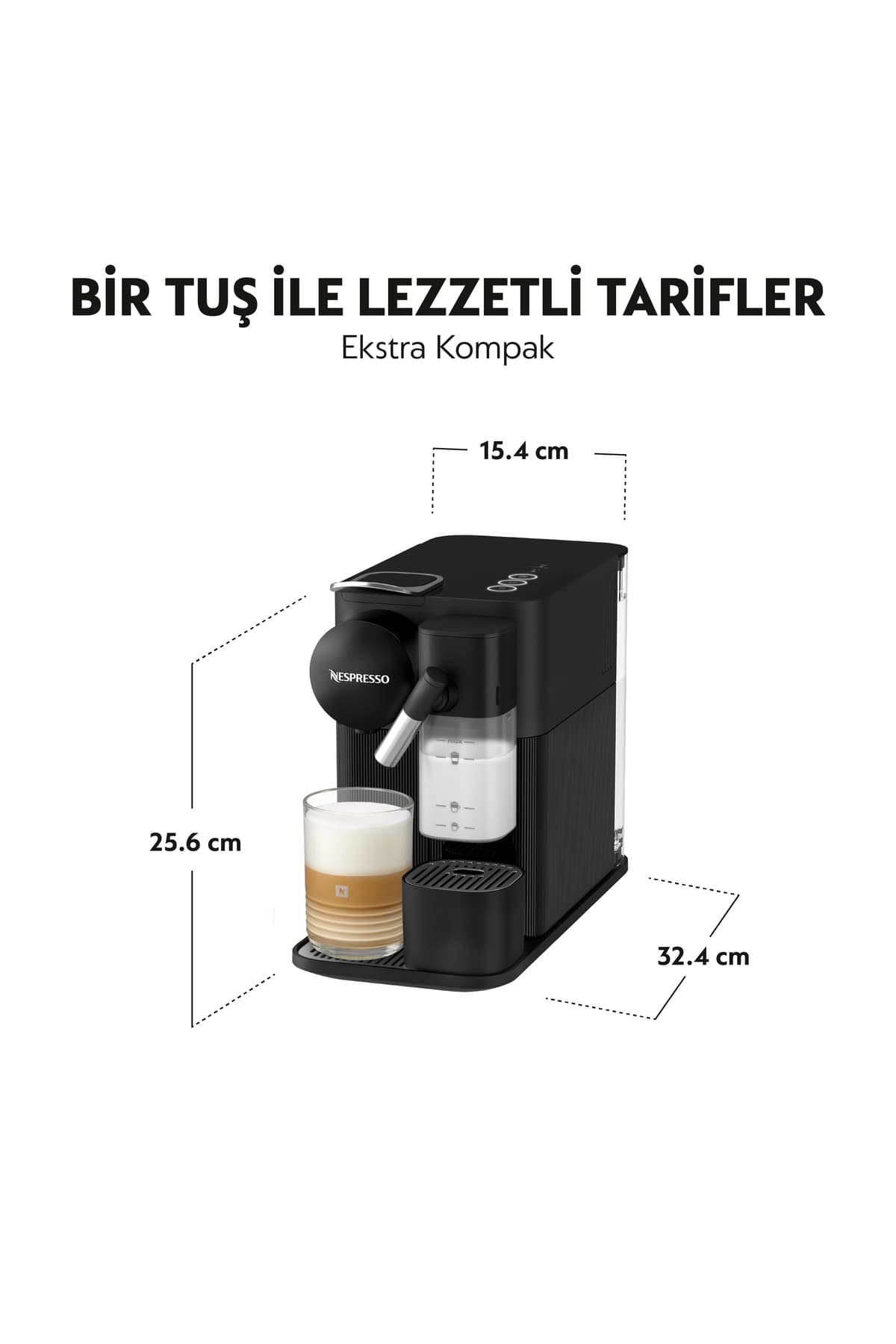 اسپرسوساز Nespresso مدل F121 با سیستم تهیه شیر، مشکی اسپرسوساز Nespresso مدل F121 با سیستم تهیه شیر، مشکی