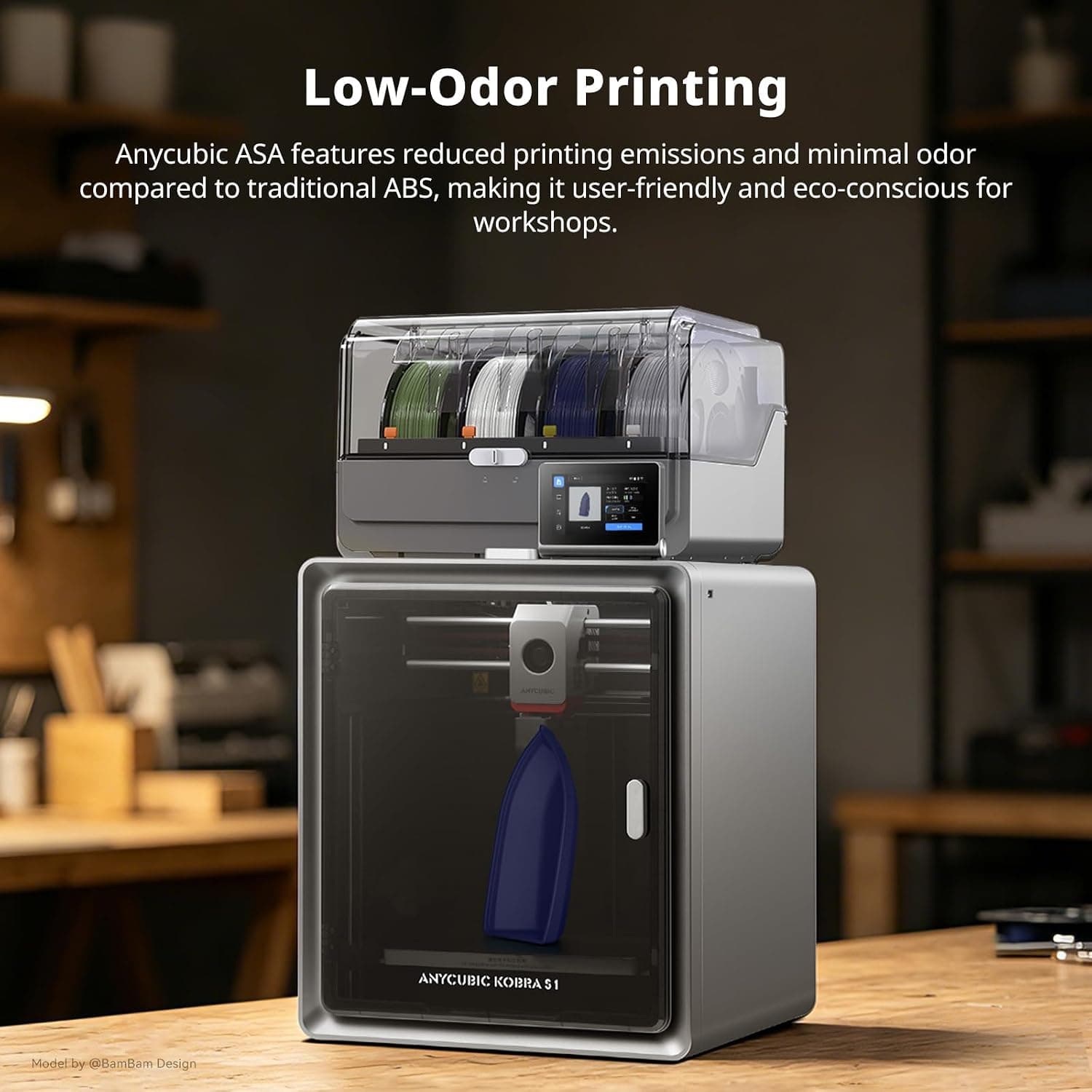 فیلامنت ASA برای پرینتر سه بعدی ANYCUBIC مشکی فیلامنت ASA برای پرینتر سه بعدی ANYCUBIC مشکی