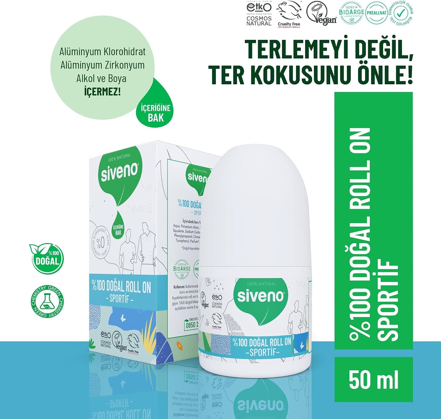 دئودورانت رولآن ورزشی Siveno %100 طبیعی گیاهی ضد بوی عرق بدون لک وگان 50 ml دئودورانت رولآن ورزشی Siveno %100 طبیعی گیاهی ضد بوی عرق بدون لک وگان 50 ml