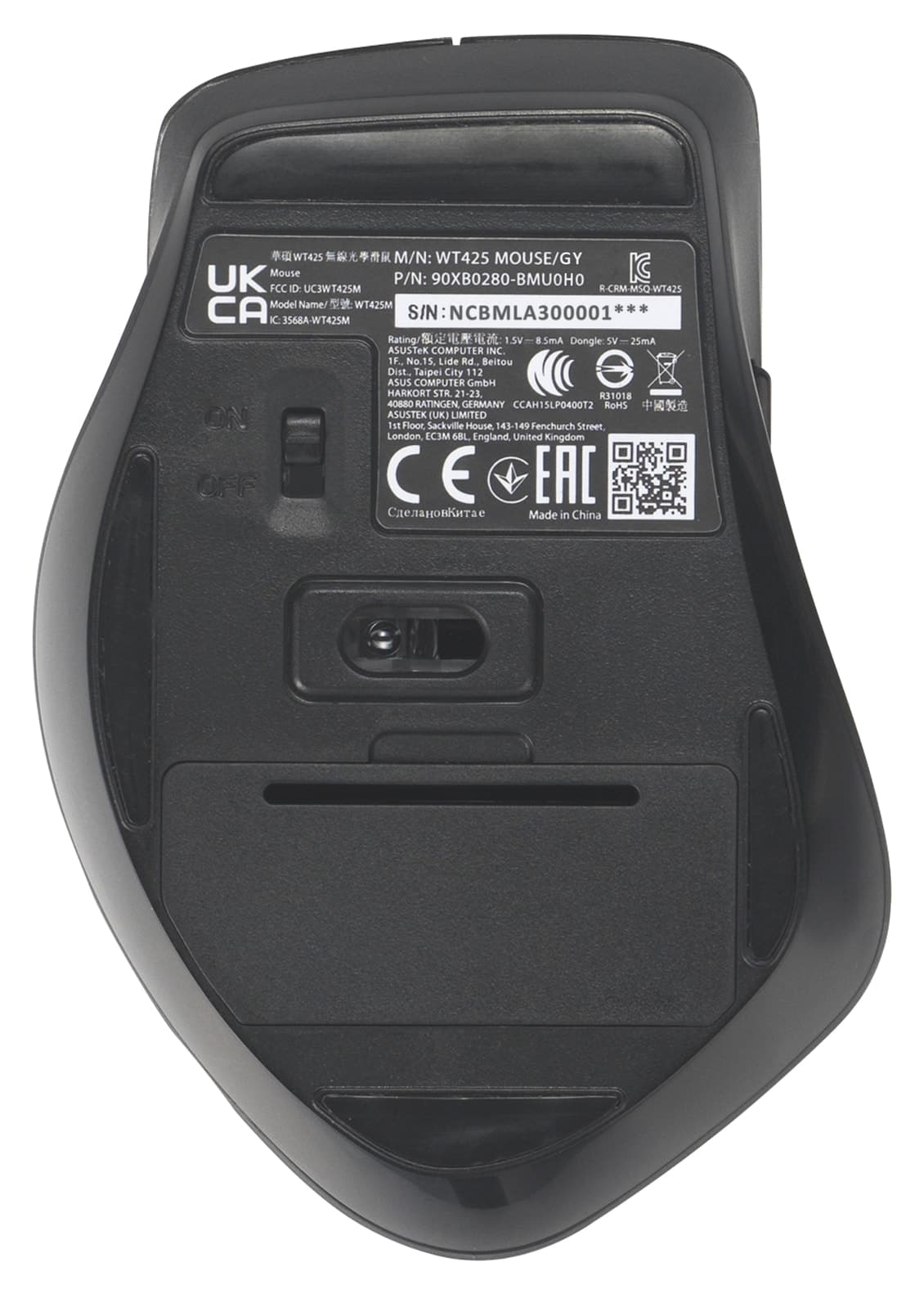 ماوس بیسیم ASUS نوری خاکستری مدل WT425 90XB0280-BMU0H0 ماوس بیسیم ASUS نوری خاکستری مدل WT425 90XB0280-BMU0H0