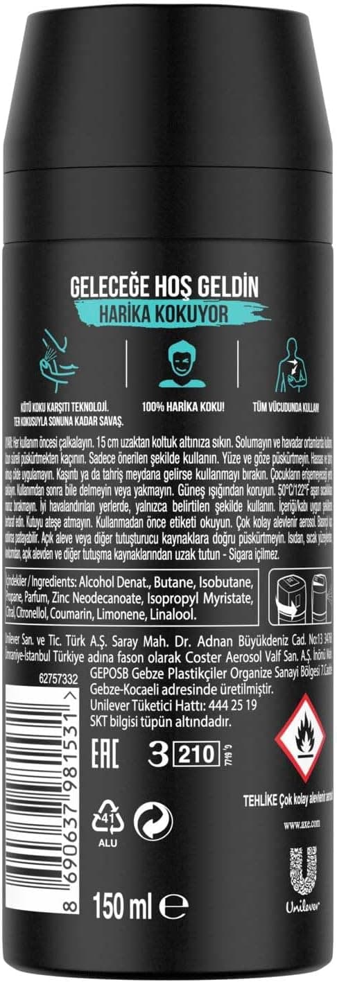 اسپری دئودورانت بدن مردانه AXE با ماندگاری 48 ساعته مدل Apollo 150 ml اسپری دئودورانت بدن مردانه AXE با ماندگاری 48 ساعته مدل Apollo 150 ml