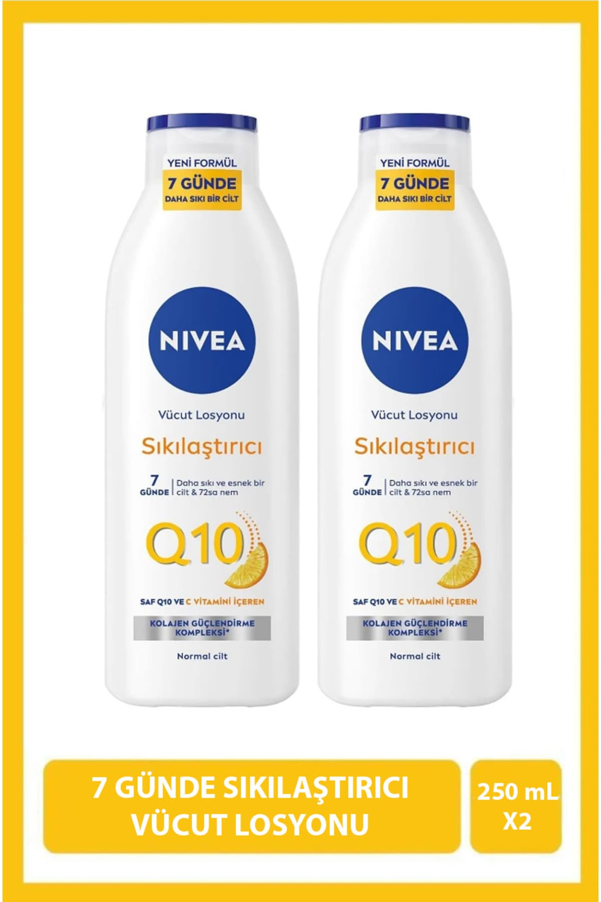 لوسیون بدن NIVEA Q10 سفتکننده 7 روزه ویتامین C 250ml ×2 لوسیون بدن NIVEA Q10 سفتکننده 7 روزه ویتامین C 250ml ×2