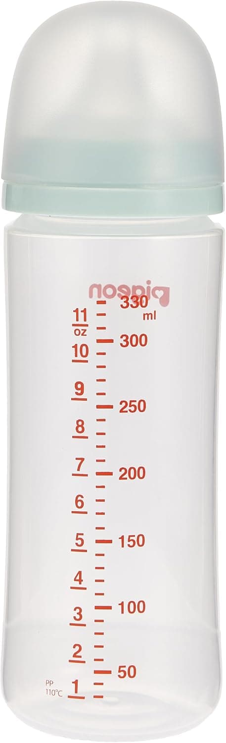 شیشه شیر Pigeon Softouch Peristaltic PLUS گردن پهن نیپل بزرگ 330ml بدون BPA شیشه شیر Pigeon Softouch Peristaltic PLUS گردن پهن نیپل بزرگ 330ml بدون BPA