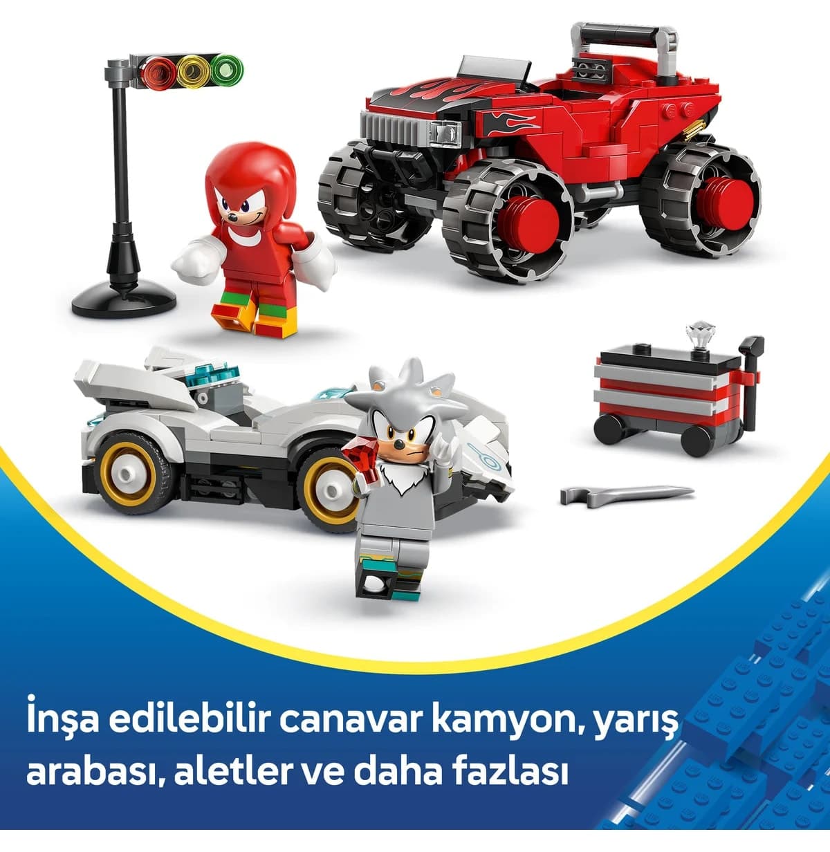 لگو Sonic Silver's Car مقابل Knuckles' Monster Truck مدل 77118 لگو Sonic Silver's Car مقابل Knuckles' Monster Truck مدل 77118