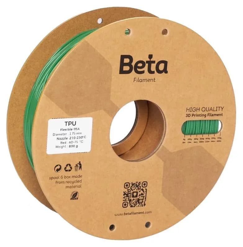 فیلامنت Beta Filament TPU 95A سبز بامبویی فیلامنت Beta Filament TPU 95A سبز بامبویی