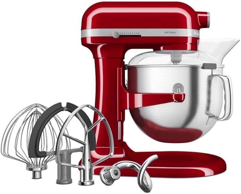 میکسر استند KitchenAid Artisan با کاسه قابل جداشدن قرمز 6.6 لیتری میکسر استند KitchenAid Artisan با کاسه قابل جداشدن قرمز 6.6 لیتری