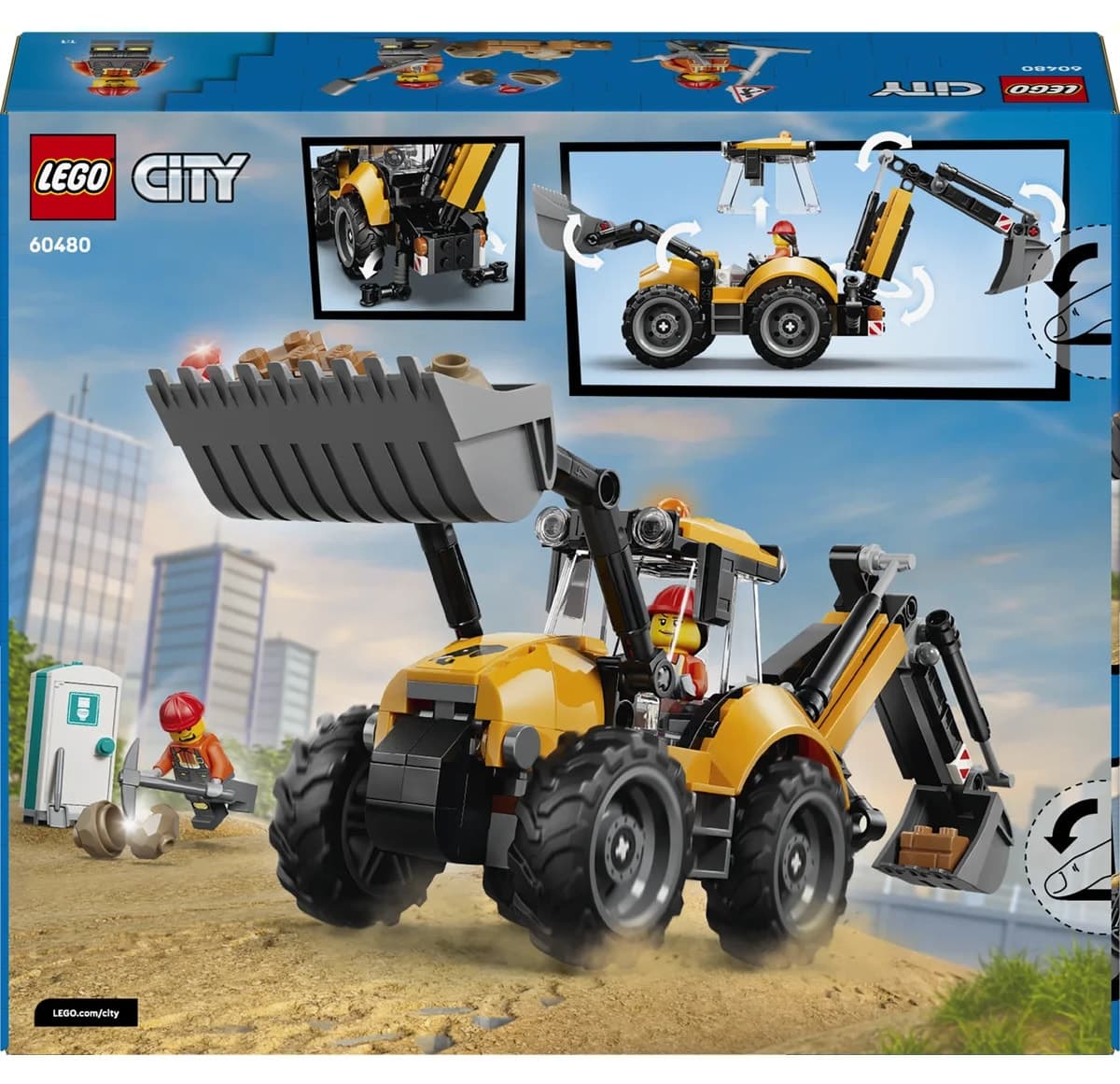 لگو City بیل مکانیکی و لودر زرد 301 قطعه مدل 60480 لگو City بیل مکانیکی و لودر زرد 301 قطعه مدل 60480