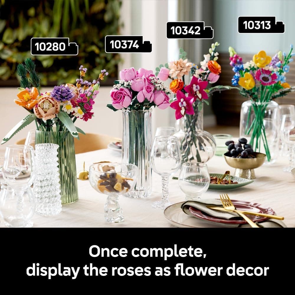 لگو Botanicals دسته گل رز صورتی مدل 10374 لگو Botanicals دسته گل رز صورتی مدل 10374